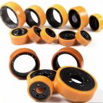 Electric forklift drive wheel